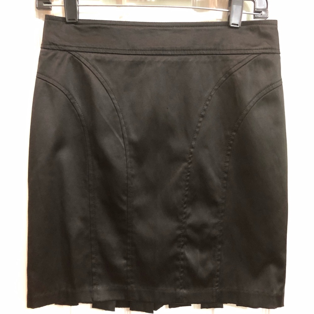 “Twenty One” Black fitted Mini Pencil Ruffle Skirt